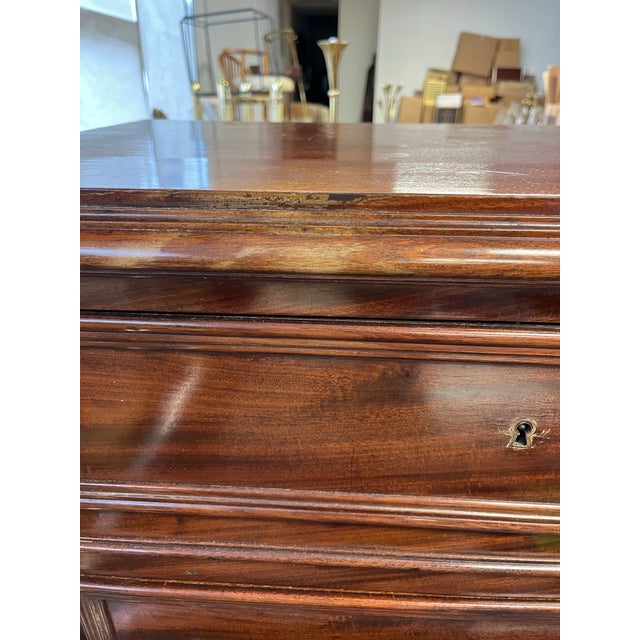 French Empire Mahogany Secretaire or Secretary Chest or Biedermeier Drop Front Desk For Sale - Image 14 of 14