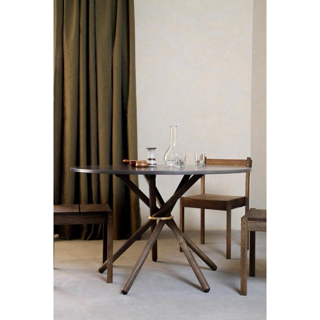 Hector Dark Oak Dining Table 120 by Eberhart Furniture For Sale - Image 6 of 7