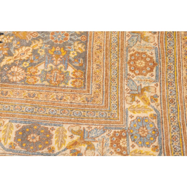 Late 19th Century Antique Haji Jalili Tabriz Rug 4'5'' X 5'4'' For Sale - Image 9 of 10