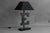 Industrial Cast Iron E Table Lamp, 1890s For Sale - Image 3 of 9