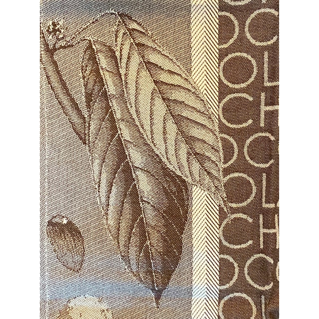 Vintage St. Roch French Cotton Jacquard Tea Towel. "Chocolat" themed ~ satisfy the craving without calories. Measures 32"...