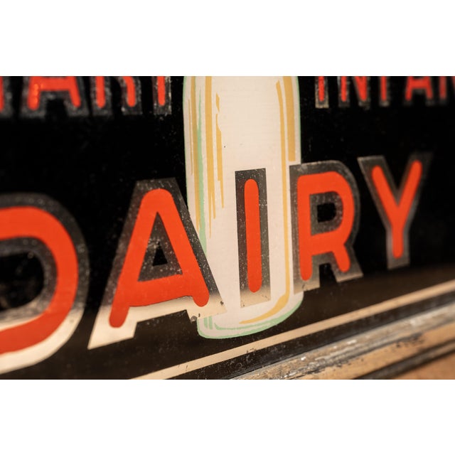 Early 20th Century 1920s Sanitary Infant Dairy Lighted Store Sign For Sale - Image 5 of 8