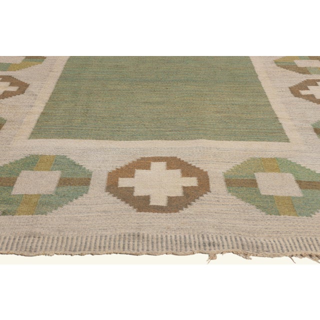 Märta Måås-Fjetterström Vintage Swedish Rollakan Rug, 06'03 X 09'09 For Sale - Image 4 of 11