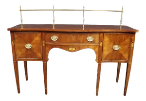 Statton Hepplewhite Style Cherry Serpentine Sideboard