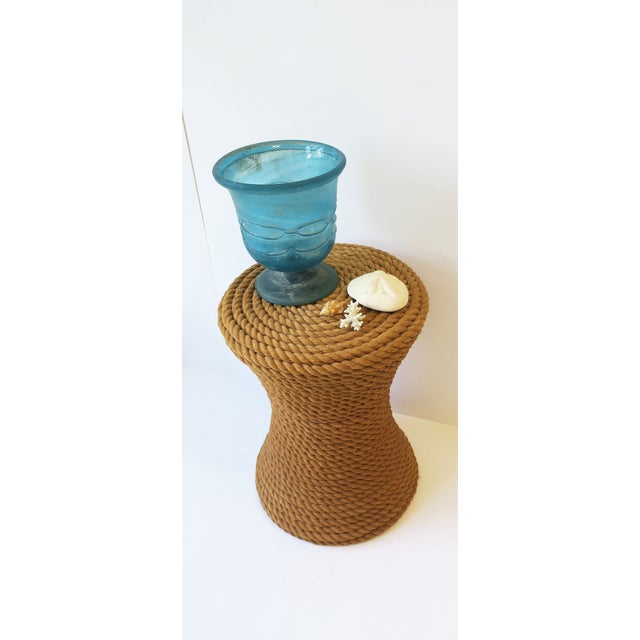 Blue Art Glass Urn Vase Chairish