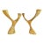 French Gilt Metal Candlesticks Attributed to Stéphane Galerneau For Sale