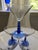 Vintage post modern metropolis blue Martini glasses set of 5 by marlos Cabinet. Brighten up your next party.