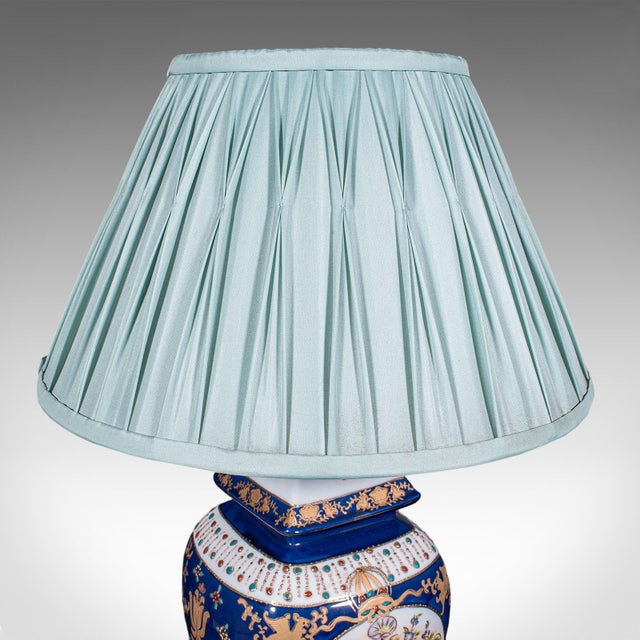 Vintage Table Lamps, Oriental Ceramic, Accent Light, Hall, Lounge, Study - a Pair For Sale - Image 6 of 10