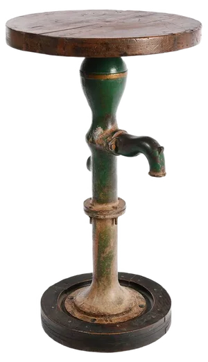 Bolster Fountain in Iron and Wood