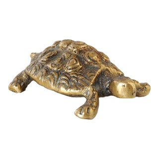 Antique English Brass Turtle For Sale