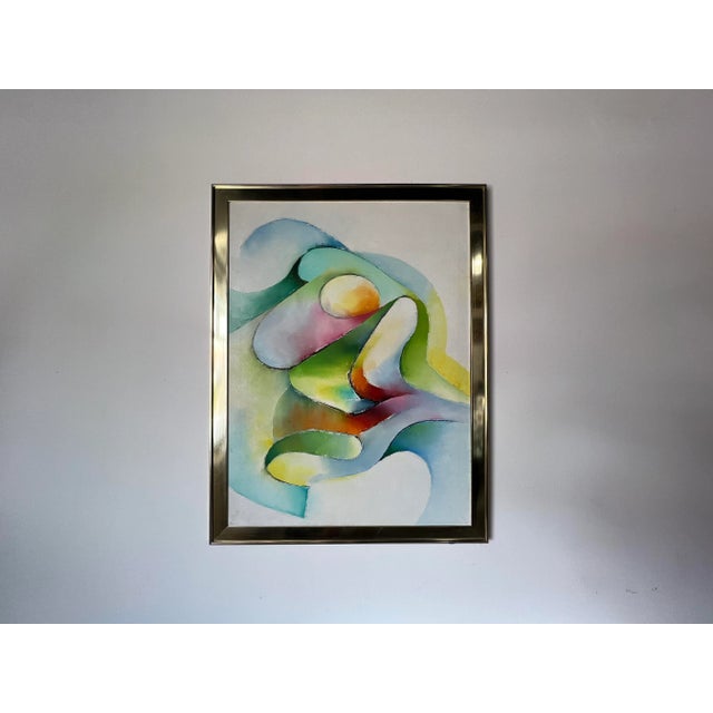 Abstract 70's Hilda Rindom Expressionist Abstract Painting/Sold For Sale - Image 3 of 12