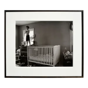 Vintage Photograph -- Boys and Crib, Teenage Mothers in Texas by Jocelyn Lee