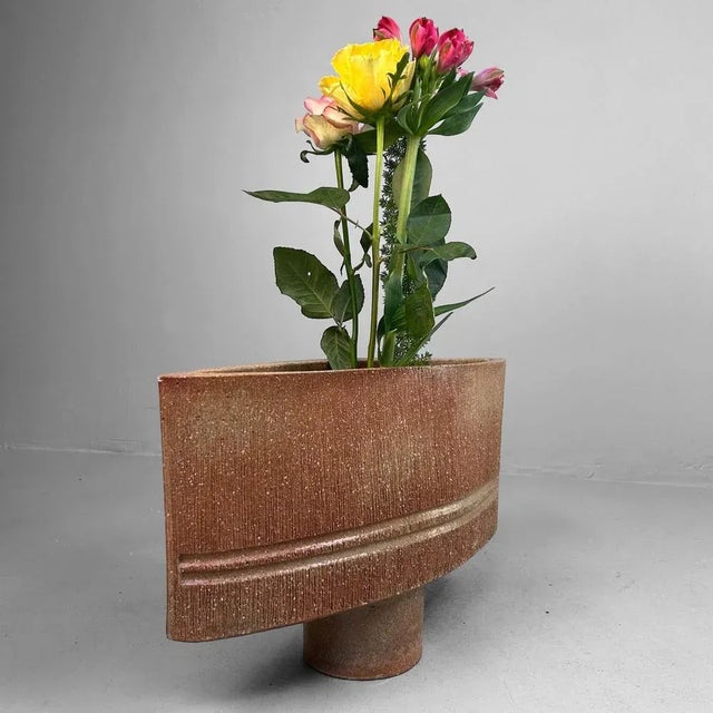Japanese Modernist Ceramic Ikebana Vase, 1960s For Sale - Image 10 of 18