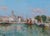 A vibrant french harbour scene by edmond marie petitjean (1844–1925), depicting a bustling waterfront with traditional...