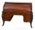 1890s Antique French Louis XV Carved Walnut Cylinder Roll-Top Writing Desk For Sale