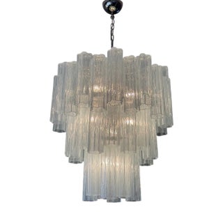 Large Murano Chandelier in Ice Blue Color, 2010s For Sale