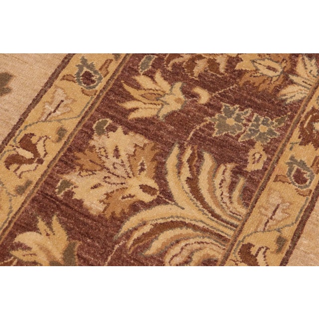 1990s Classic Ziegler Tan Brown Hand-Knotted Wool Rug - 10'3'' X 13'9'' For Sale - Image 5 of 8