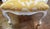 Wood Pair of Vintage Italian Painted Bergere Chairs Upholstered in Yellow and White Linen For Sale - Image 7 of 12