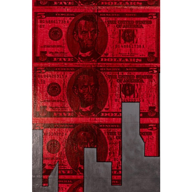 Native American Marcus Cadman - Remaining True 2001 Signed Acrylic on Canvas Native American Art For Sale - Image 3 of 9