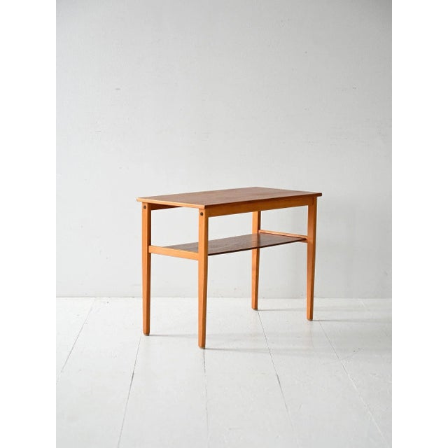 Vintage Scandinavian Coffee Table in Beech and Teak, 1950s For Sale - Image 3 of 8