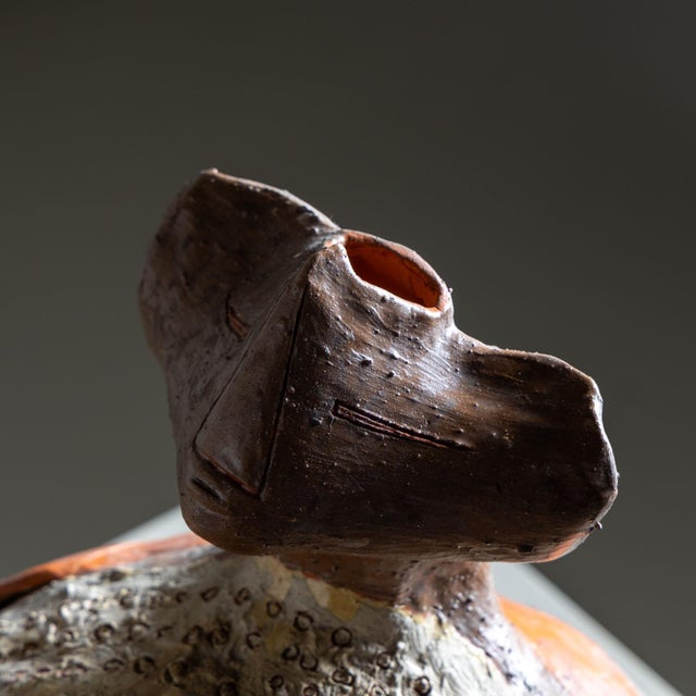 Ceramic Anthropomorphic Terracotta Sculpture, Italy, dated 1987 For Sale - Image 7 of 18