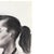 Vintage Charcoal Portrait Drawing of a Woman in Profile With Ponytail For Sale - Image 4 of 8