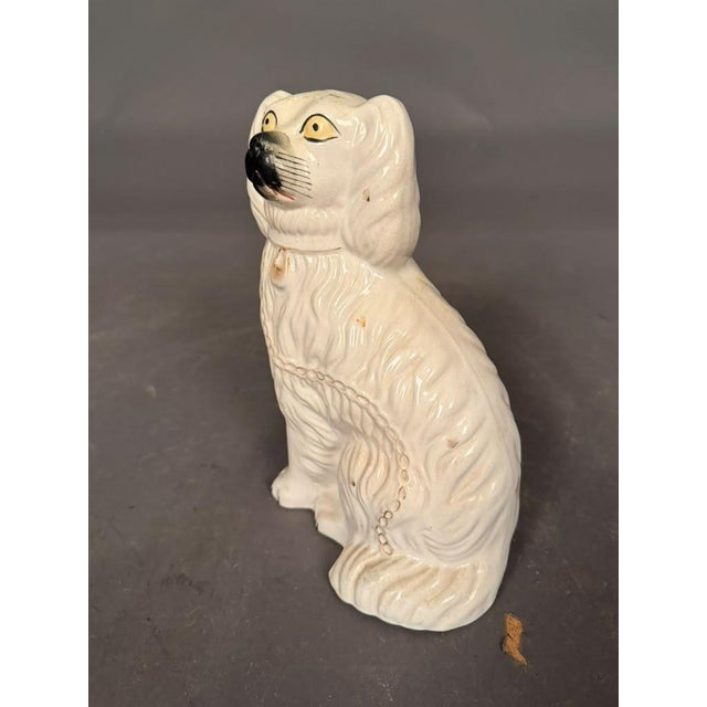 Ceramic English Staffordshire King Charles Spaniel Figurine, Circa 1890 For Sale - Image 7 of 14
