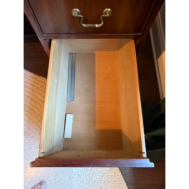 Late 20th Century National Mt. Airy Mahogany Executive Office Desk For Sale - Image 10 of 12