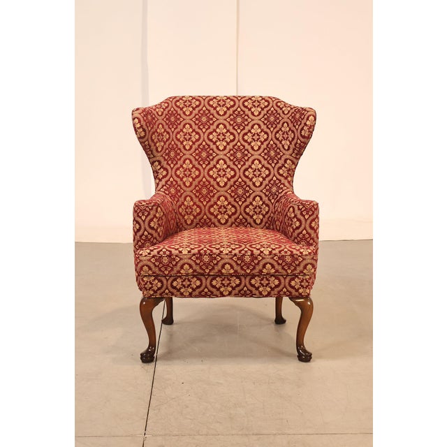 Smith & Watson Queen Anne Style Pair of Wing Chairs For Sale - Image 17 of 18