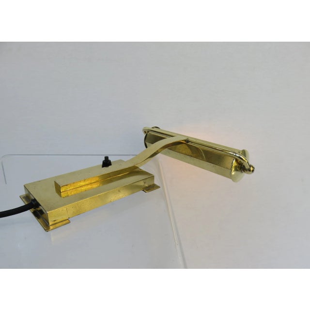Art Deco Polished Brass Cubist Piano Light, 1920s For Sale - Image 14 of 15