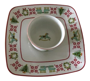 Vintage Christmas Chip N Dip Set