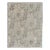 Rug & Kilim’s Modern Block Print Rug in Silver-Gray & Teal with Floral Patterns - 5x7 For Sale