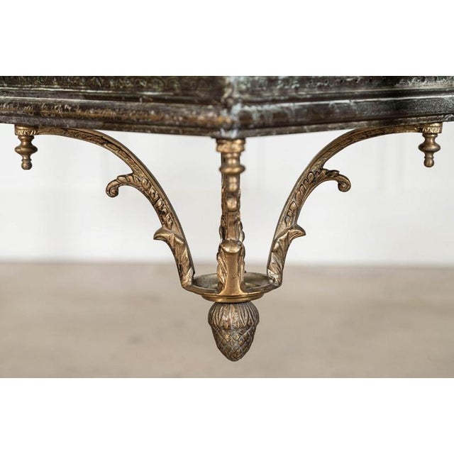 Metal Large French Bronze and Iron Lantern For Sale - Image 7 of 17