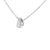 Contemporary 14K White Gold 1/2 Cttw Pear Shape Lab-Grown Diamond 3-Prong Solitaire Pendant Necklace 18 Inch (F-G Color, VS2-SI1 Clarity) For Sale - Image 3 of 6