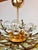1970s Vintage Murano Style Hand-Painted Green Glass Floral Flush Mount Chandelier⁠ For Sale - Image 6 of 18
