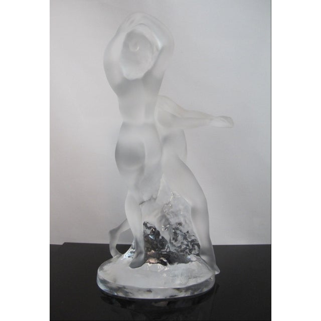 Lalique Crystal Deux Danseuses Two Nude Female Dancers 10" Art Deco Sculpture For Sale - Image 10 of 17