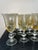 Italian Vintage Italian Wine Glass Set of 12 Amber Swirl Golf Ball Stem Champagne Goblet For Sale - Image 3 of 14