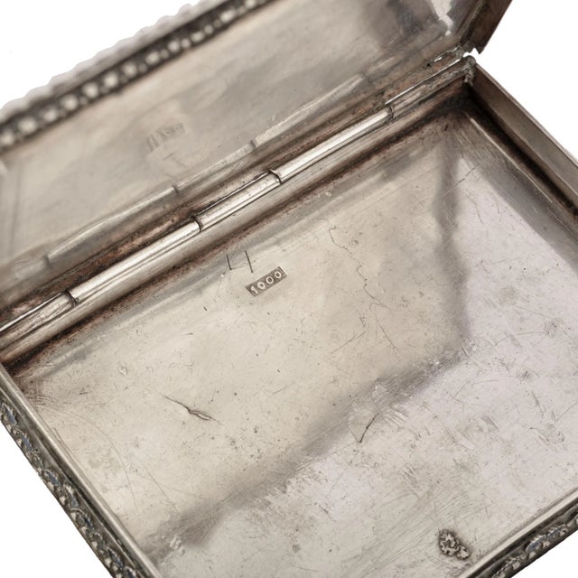 An antique Greek pure silver & cloisonne case, circa 1910. Despite this case dating circa 1910 it has a later engraved...