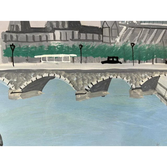 Armand Marie Guérin, Piles of Yellow Sand, Paris, Oil on Wood, 1970s For Sale - Image 6 of 13