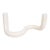 Large Sculptural Organic Modern White Ceramic Double Taper Candle Holder For Sale
