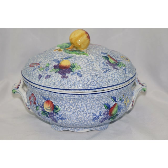 Mid-Century Modern Vintage Mid-Century Modern Spode Copeland George III Covered Vegetable Serving Bowl For Sale - Image 3 of 7