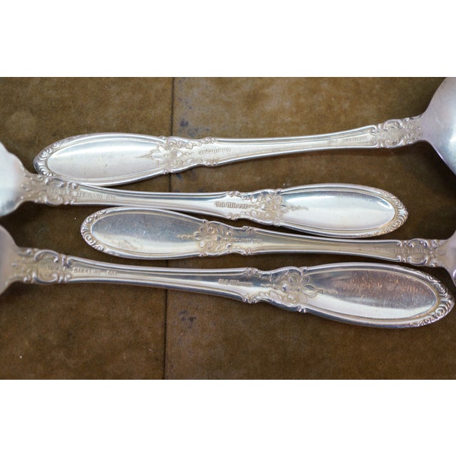 Mid 20th Century Towle "Old Mirror" Baroque Sterling Silver Flatware Service - 40 pcs For Sale - Image 15 of 16