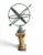 Antique Patinated Bronze Armillary Sphere on Carved Stone Pedestal For Sale - Image 4 of 7