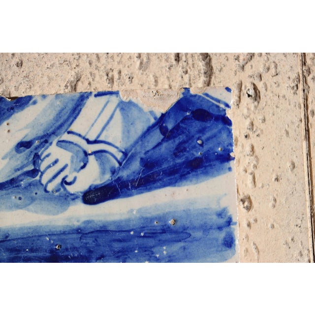 This original Antique Tile depicting a Foot on a Baroque Sandal was made in Portugal in the period of 1706–1750! The tile...