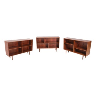 Danish Modern Rosewood Bookcases in the Style of Brouer Møbelfabrik - A Set of 3 For Sale