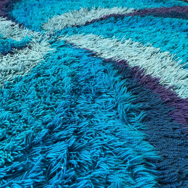 Extra Large Scandinavian High Pile Rya Rug from Ege Taepper, 1970s For Sale - Image 17 of 18