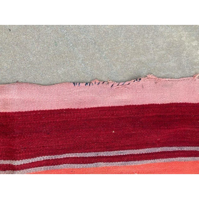 1960s Moroccan Vintage Flat-Weave Tribal Kilim Rug For Sale - Image 5 of 13