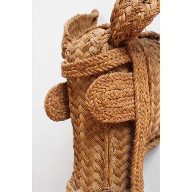 1960s Equestrian Wicker Horse Head For Sale - Image 5 of 8