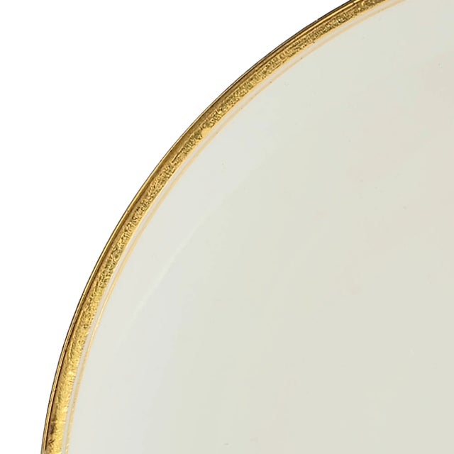 Haviland & Co Limoges France Bone China Salad Plate With 24k Gold Rim — c.1905–1930 For Sale - Image 9 of 13
