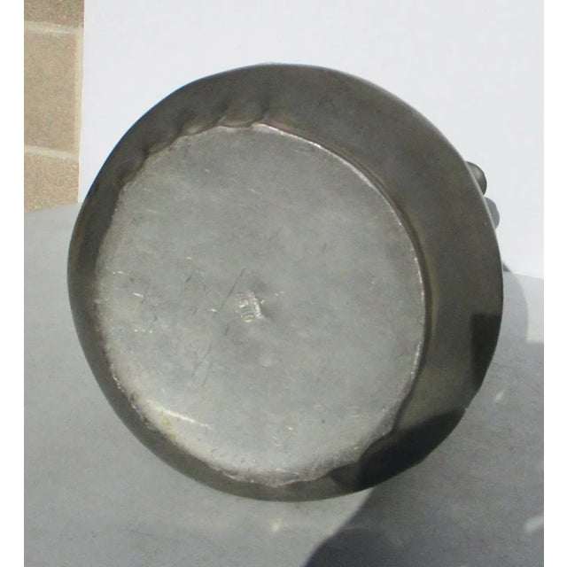 Antique Art Nouveau Pewter Lidded Pitcher 1905 For Sale - Image 9 of 10